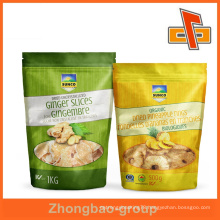 China manufacturer customized stand up resealable foil bag for snack packaging with zip lock